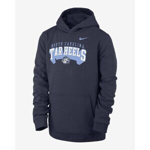 Sz Large NIKE Boys Club Fleece Pullover Hoody Navy Blue NWT